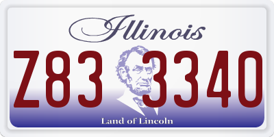 IL license plate Z833340