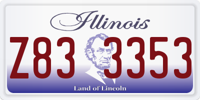 IL license plate Z833353
