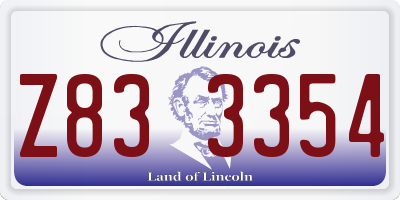 IL license plate Z833354