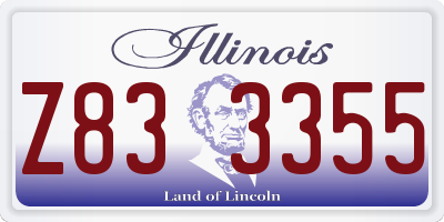 IL license plate Z833355