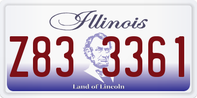 IL license plate Z833361