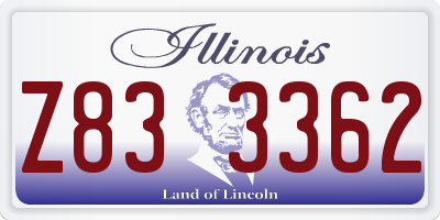 IL license plate Z833362