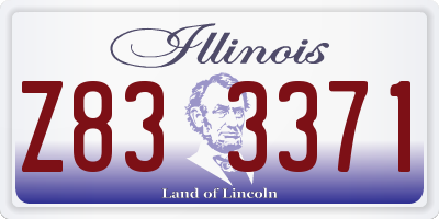 IL license plate Z833371