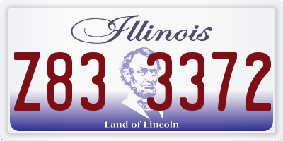 IL license plate Z833372