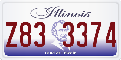 IL license plate Z833374