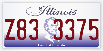 IL license plate Z833375