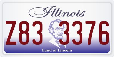 IL license plate Z833376