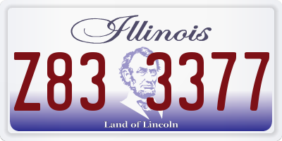 IL license plate Z833377
