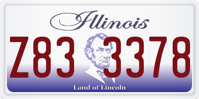 IL license plate Z833378