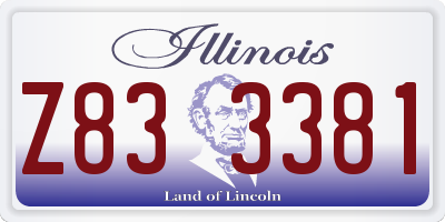 IL license plate Z833381