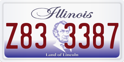 IL license plate Z833387