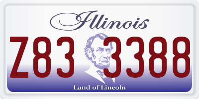 IL license plate Z833388