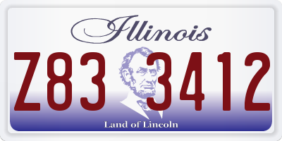 IL license plate Z833412