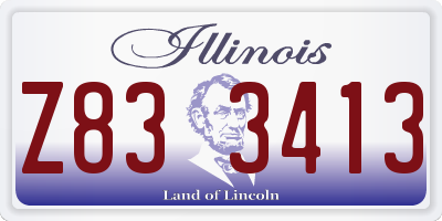 IL license plate Z833413