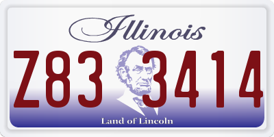 IL license plate Z833414