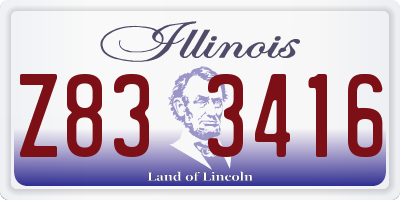 IL license plate Z833416