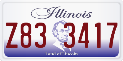 IL license plate Z833417