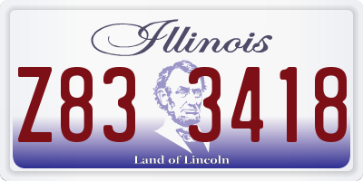 IL license plate Z833418