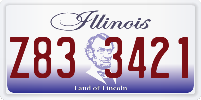 IL license plate Z833421
