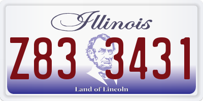 IL license plate Z833431