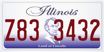 IL license plate Z833432