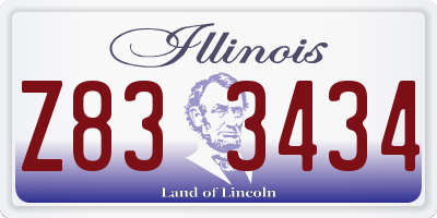 IL license plate Z833434