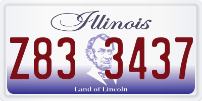IL license plate Z833437