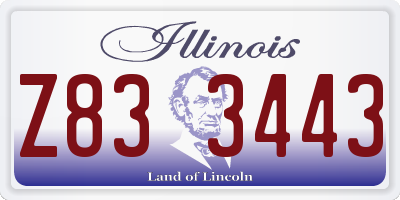 IL license plate Z833443