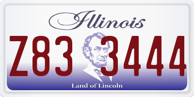 IL license plate Z833444
