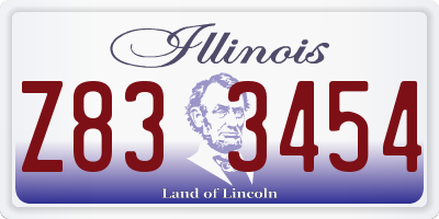 IL license plate Z833454