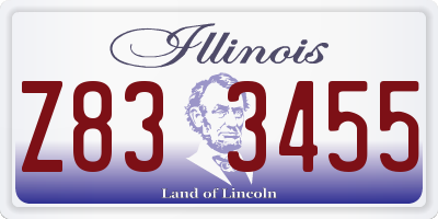 IL license plate Z833455