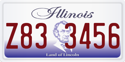 IL license plate Z833456