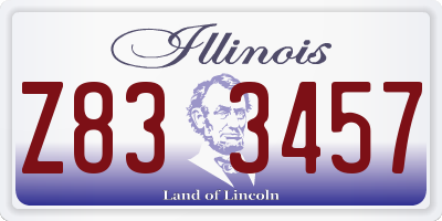 IL license plate Z833457