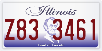 IL license plate Z833461