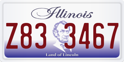 IL license plate Z833467