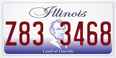 IL license plate Z833468