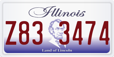 IL license plate Z833474