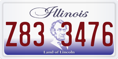 IL license plate Z833476