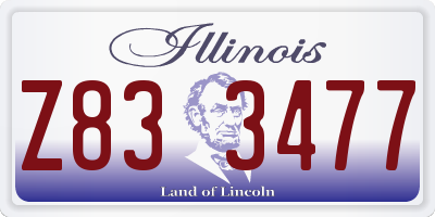 IL license plate Z833477