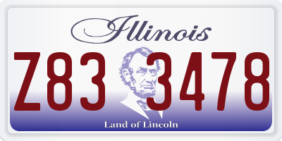 IL license plate Z833478