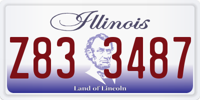 IL license plate Z833487