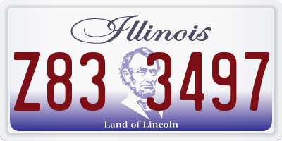 IL license plate Z833497