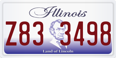 IL license plate Z833498