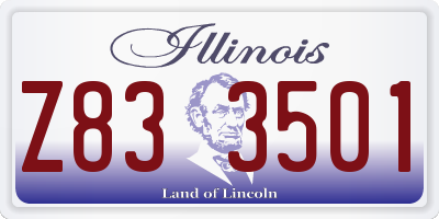 IL license plate Z833501