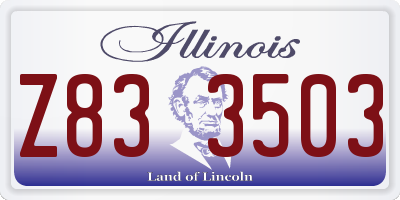IL license plate Z833503