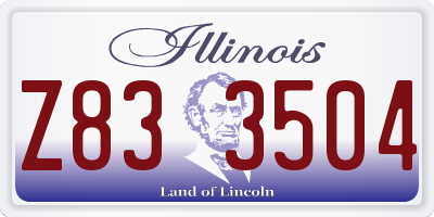IL license plate Z833504
