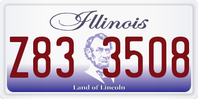 IL license plate Z833508