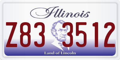 IL license plate Z833512