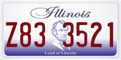 IL license plate Z833521