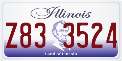 IL license plate Z833524